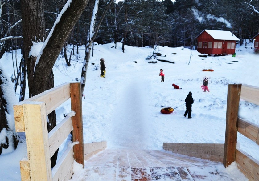 Горка в парке «Карасики»