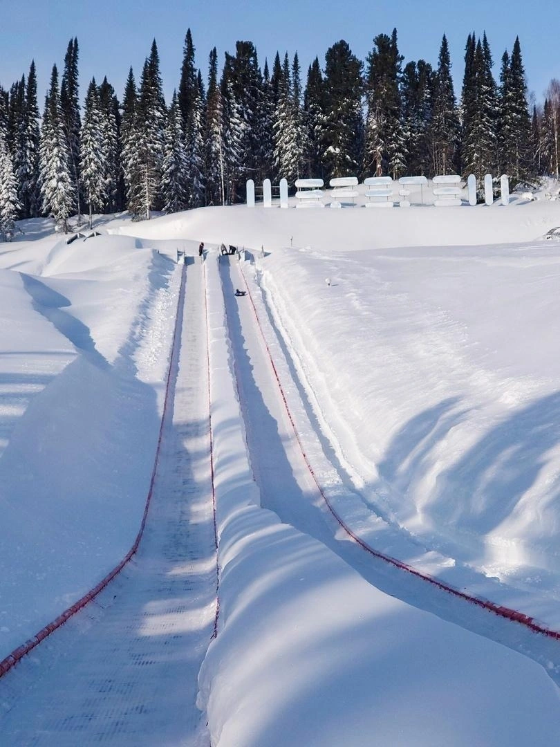 Тюбинг парк "Белка" в Шерегеше